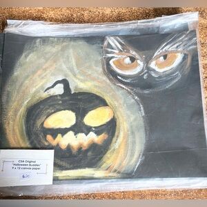 Halloween Buddies Original Acrylic Painting